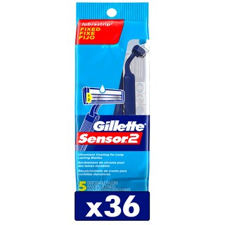 Foto 1 | Foto 1 | Maquinillas De Afeitar Desechables Gillette Sensor2 Para Hombre, Funda De 5 Unidades X 36 - Venta Internacional.