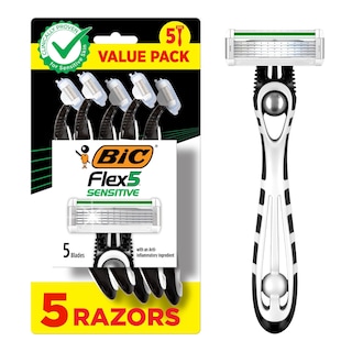 Foto 1 | Foto 1 | Rasuradoras Desechablee Bic Flex 5 Sensitive 5 Piezas - Venta Internacional