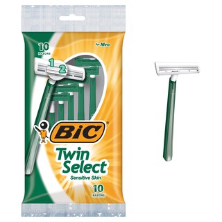Foto 1 | Foto 1 | Razors Bic Twin Select Desechables, 2 Cuchillas, Piel Sensible, 10 Unidades - Venta Internacional.