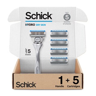 Foto 1 | Foto 1 | Razor Schick Hydro Dry Skin Para Hombre Con 5 Hojas De Afeitar - Venta Internacional.