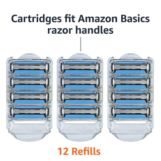 Foto 5 | Foto 5 | Recambios De Afeitar Amazon Basics De 3 Hojas Para Hombre, 12 Cartuchos - Venta Internacional.