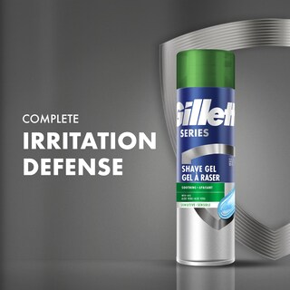 Foto 2 | Foto 2 | Gel De Afeitar Gillette Series 3x Action Sensitive, Paquete Doble De 200 Ml - Venta Internacional.