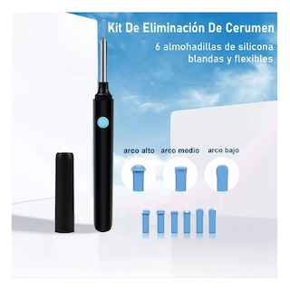 Foto 3 | Foto 3 | Limpiador Oídos Cámara Quita Cerilla Inteligente Endoscopio Negro