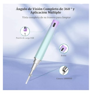 Foto 5 | Foto 5 | Limpiador De Oidos Con Cámara, Quita Cerilla Inteligente Endoscopio Verde/plata