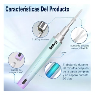 Foto 3 | Foto 3 | Limpiador Oídos Cámara Quita Cerilla Inteligente Endoscopio Multicolor Belug