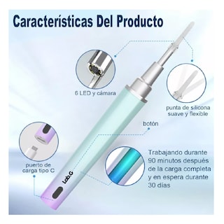 Foto 2 | Foto 2 | Limpiador Oídos Lab.g Cámara Quita Cerilla Inteligente Endoscopio Multicolor