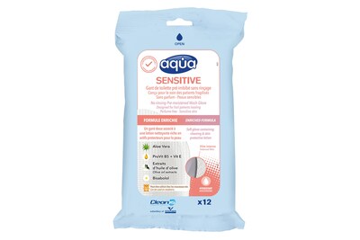 Foto 4 | Foto 4 | Cleanis Aqua Sensitive - Guante Húmedo para Limpieza de Pacientes. Toallitas Hipoalergénicas. Paquete Con 12 Piezas
