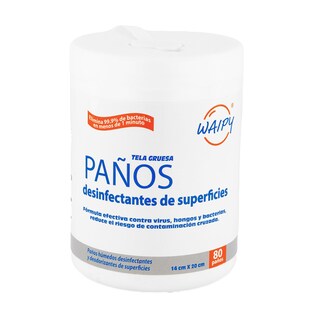 Foto 5 | Foto 5 | Paños Desinfectantes de Superficies y para Manos Waipy 230 Toallitas Húmedas entre 2 Frascos