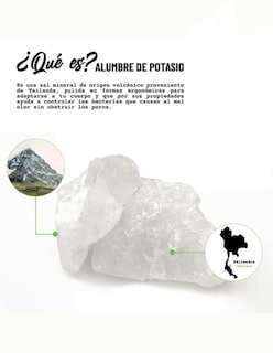 Foto 4 | Foto 4 | Desodorante De Cristal De Alumbre De Potasio + Termo De Agua Güish