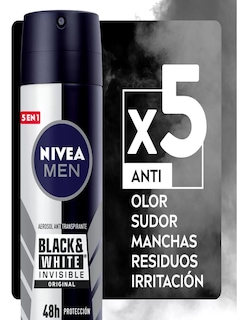 Foto 4 | Foto 4 | Desodorante Nivea Men Black & White Invisible Power Original Antimanchas + Termo De Agua De Regalo Güish
