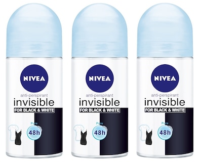 Foto 2 | Foto 2 | Antitranspirante en Roll On Nivea Invisible For Black & White 50 ml 3 Piezas - Venta Internacional