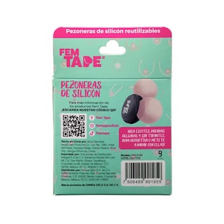 Foto 2 | Foto 2 | Pezoneras De Silicón Reutilizables 2 Pares Fem Tape