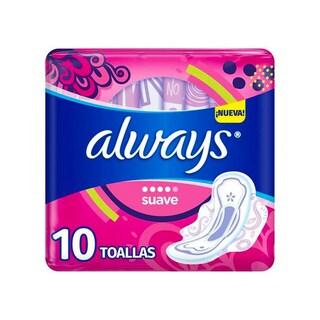 Foto 1 | Foto 1 | Toallas Femeninas Always Suave con Alas 10 Piezas