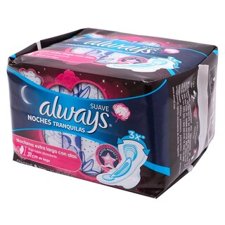 Foto 3 | Foto 3 | Toallas Femeninas Always Nocturna Suave con Alas 8 Piezas