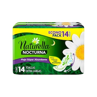 Foto 1 | Foto 1 | Toallas Femeninas Naturella Nocturna con Alas 14 Piezas