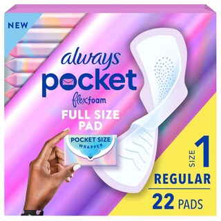 Foto 1 | Foto 1 | Toallas Femeninas Always Pocket Talla 1 de 22 Piezas-Venta Internacional