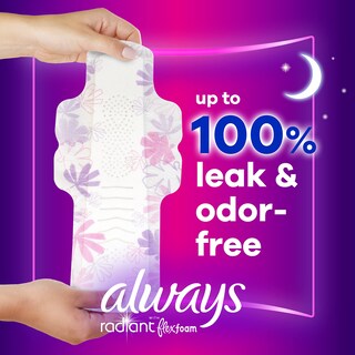 Foto 3 | Foto 3 | Almohadillas Sanitarias Always Radiant Flexfoam Talla 5 Overnight 18 Unidades - Venta Internacional.