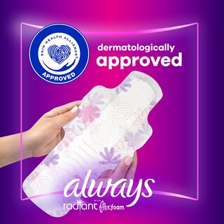 Foto 6 | Foto 6 | Almohadillas Sanitarias Always Radiant Flexfoam Talla 5 Overnight 18 Unidades - Venta Internacional.