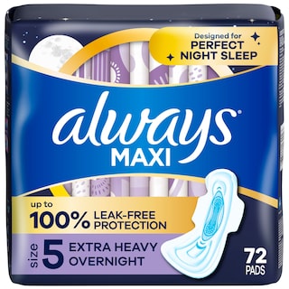 Foto 1 | Foto 1 | Pads Always Maxi Overnight Con Alas Para Mujer Talla 5 X 72 - Venta Internacional.