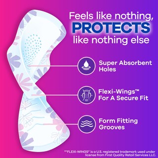Foto 2 | Foto 2 | Almohadillas Femeninas Always Radiant Flexfoam Con Alas Tamaño 1 180 Unidades - Venta Internacional.