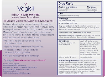 Foto 5 | Foto 5 | Crema Contra La Picazón Vagisil Maximum Strength 30 Ml - Venta Internacional.