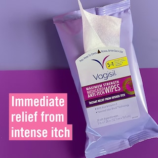 Foto 2 | Foto 2 | Toallitas Vaginales Femeninas Vagisil Medicadas Contra La Picazón X60 - Venta Internacional.