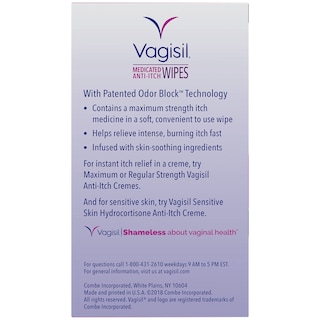 Foto 5 | Foto 5 | Toallitas Vaginales Femeninas Vagisil Medicadas Contra La Picazón X60 - Venta Internacional.