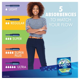 Foto 2 | Foto 2 | Tampones Tampax Pearl Plastic Super Absorbency X18 - Venta Internacional.