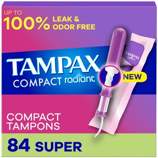 Foto 1 | Foto 1 | Tampones Tampax Compact Radiant Super Absorbency X84 - Venta Internacional.