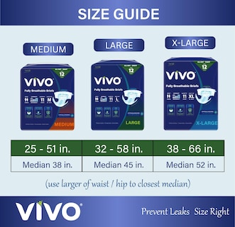 Foto 5 | Foto 5 | Calzoncillos De Pañales Para Incontinencia En Adultos Vivo, Algodón Orgánico, Tamaño Mediano - Venta Internacional.