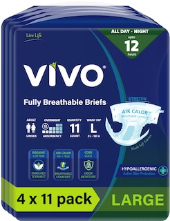 Foto 7 | Foto 7 | Calzoncillos De Pañales Vivo Para Incontinencia En Adultos, Algodón Orgánico, Tamaño Grande - Venta Internacional.