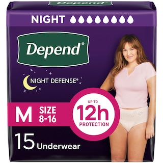 Foto 1 | Foto 1 | Ropa Interior Para Incontinencia Depend Night Defense Mujer M 15 Unidades - Venta Internacional.