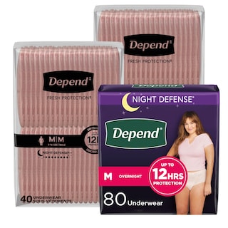 Foto 2 | Foto 2 | Ropa Interior Para Incontinencia Depend Night Defense Para Mujer Talla M 80 Unidades - Venta Internacional.