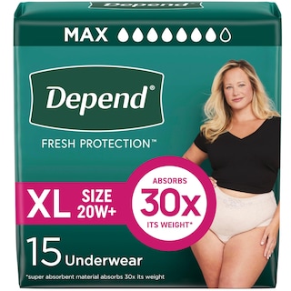 Foto 1 | Foto 1 | Ropa Interior Para Incontinencia Depend Fresh Protection Para Mujer Xl 15u - Venta Internacional.