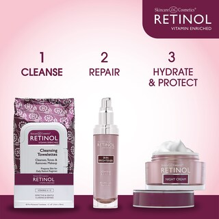 Foto 7 | Foto 7 | Toallitas Limpiadoras Con Retinol Antienvejecimiento Y Vitaminas A Y E - Venta Internacional.
