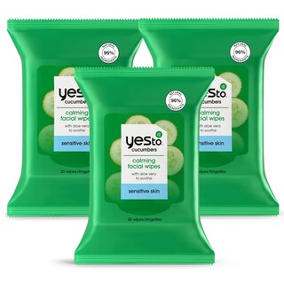 Foto 1 | Foto 1 | Toallitas Faciales Yes To Sensitive Facial Cleansing Pepinos, Paquete De 3 - Venta Internacional.