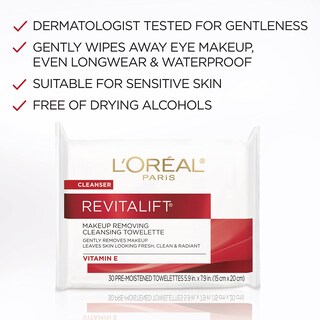 Foto 3 | Foto 3 | Toallitas Limpiadoras Faciales Desmaquillantes L'oreal Paris - Venta Internacional.