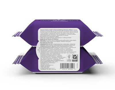 Foto 2 | Foto 2 | Toallitas Desmaquillantes Amazon Basics Night Calming 25x2 - Venta Internacional.