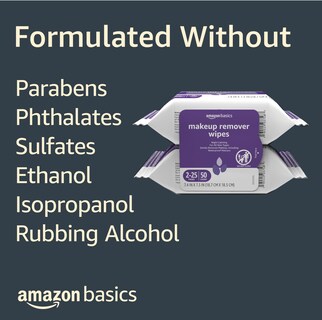 Foto 4 | Foto 4 | Toallitas Desmaquillantes Amazon Basics Night Calming 25x2 - Venta Internacional.