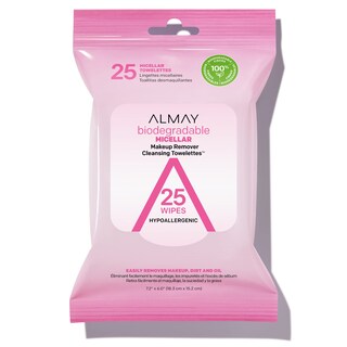 Foto 1 | Foto 1 | Toallitas Limpiadoras Desmaquillantes Almay, Biodegradables, 25 Unidades - Venta Internacional.