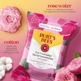 Foto 4 | Foto 4 | Toallitas Faciales Burt's Bees Micelares Con Agua De Rosas, 30 Unidades - Venta Internacional.