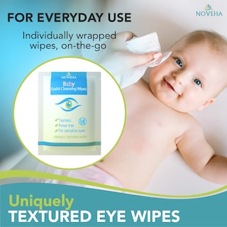 Foto 3 | Foto 3 | Toallitas Para Párpados Y Pestañas Para Bebés Noveha Safe & Natural 60 Toallitas - Venta Internacional.