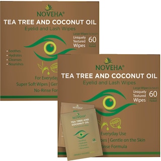 Foto 1 | Foto 1 | Toallitas Para Párpados Y Pestañas Noveha Con Aceite De Coco Y Árbol De Té X60 - Venta Internacional.