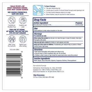 Foto 7 | Foto 7 | Toallitas Desinfectantes Para Manos Purell Clean Refreshing Scent 40x6 - Venta Internacional.