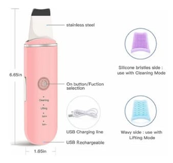 Foto 2 | Foto 2 | Limpiador Facial Malubero color Rosa Ultrasónico Portátil Skin Scrubber