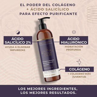 Foto 2 | Foto 2 | Gel Espuma Limpiadora con Ácido Salicílico y Colágeno Collagenic 500 ml
