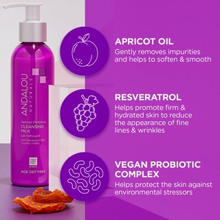 Foto 3 | Foto 3 | Limpiador Facial Andalou Naturals Probiotic Albaricoque 180 Ml - Venta Internacional.