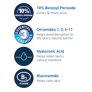 Foto 5 | Foto 5 | Crema Espumosa Para El Acné Cerave Con Peróxido De Benzoilo Al 10%, 150 Ml - Venta Internacional.