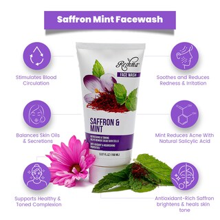 Foto 6 | Foto 6 | Limpiador Facial Reshma Beauty Saffron & Mint Para Todo Tipo De Piel - Venta Internacional.