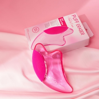 Foto 2 | Foto 2 | Borrador De Maquillaje 2 En 1 Gua Sha Tool Puff Eraser, Estropajo De Silicona - Venta Internacional.